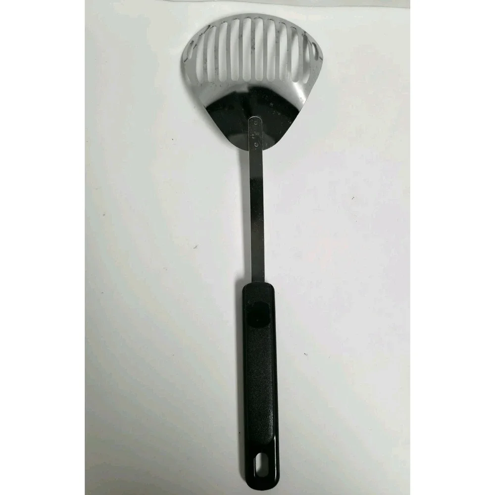 Vtg Ekco Kitchamajig Slotted Strainer Spoon Mixing Fry Spatula Black Handle 12